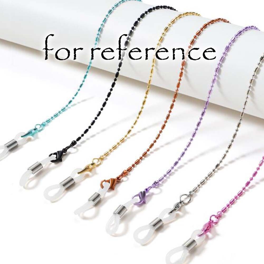 2 Pcs Vintage Random Color Metal Eyeglass Chain Multipurpose Reading Glasses Chain Necklace String Sunglasses Neck Strap Lanyard