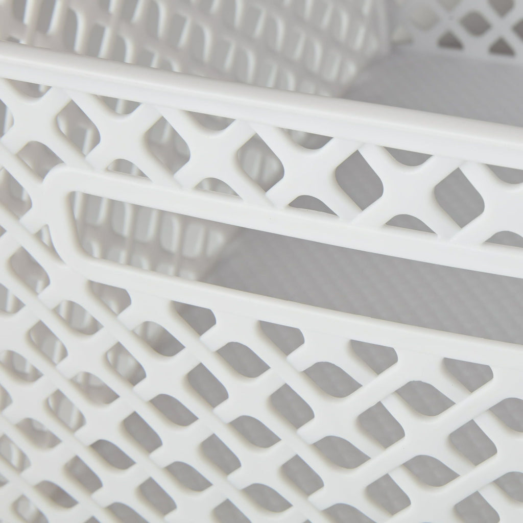 (2 pack) Large White Decorative Storage Basket