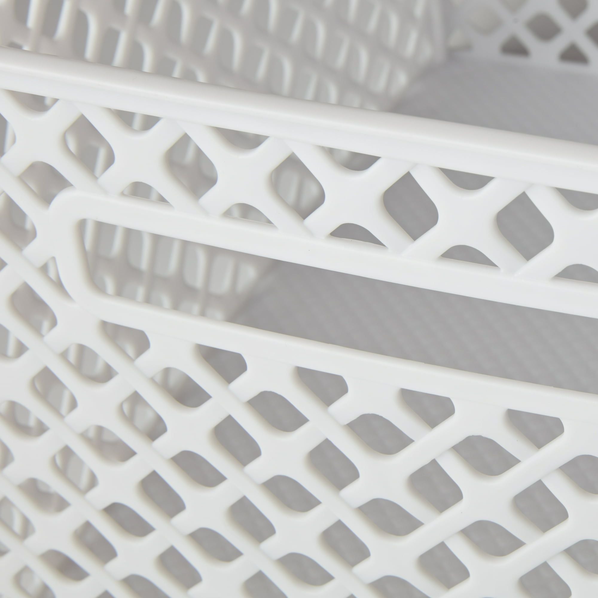 (2 pack) Large White Decorative Storage Basket