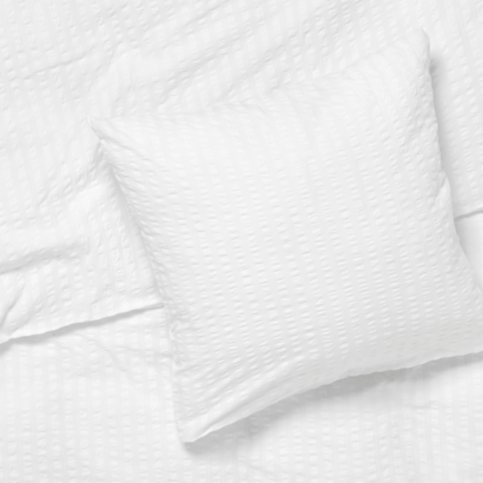 JUNA Bæk&Bølge Duvet Cover Set, Twin, White/White