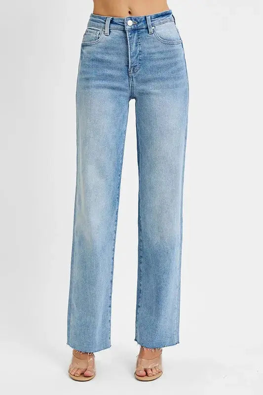 Tummy Control Rise Straight Leg RISEN Jeans