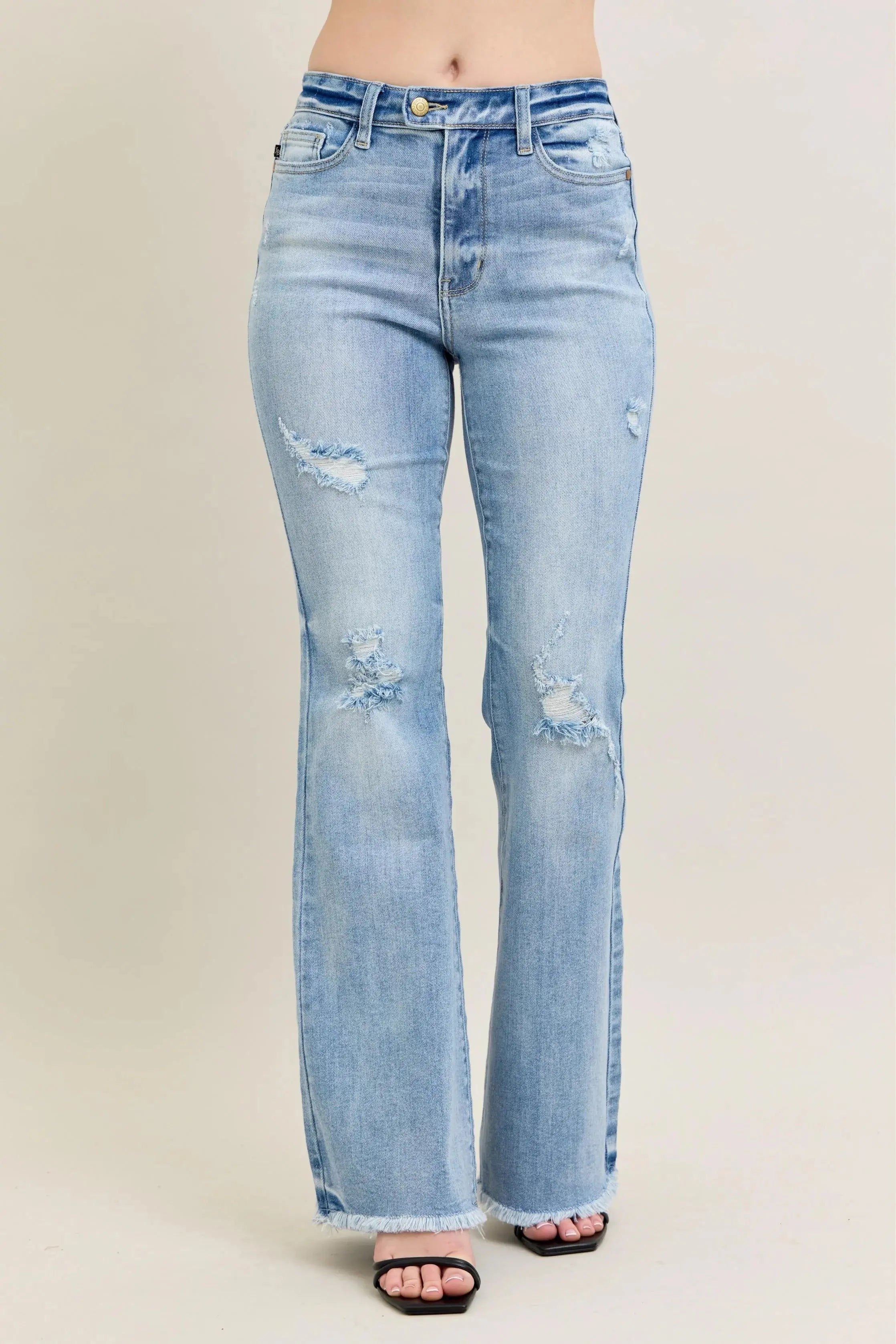 Judy Blue Jeans - Plus Size High Waist Flare Leg w/ Shield Pockets