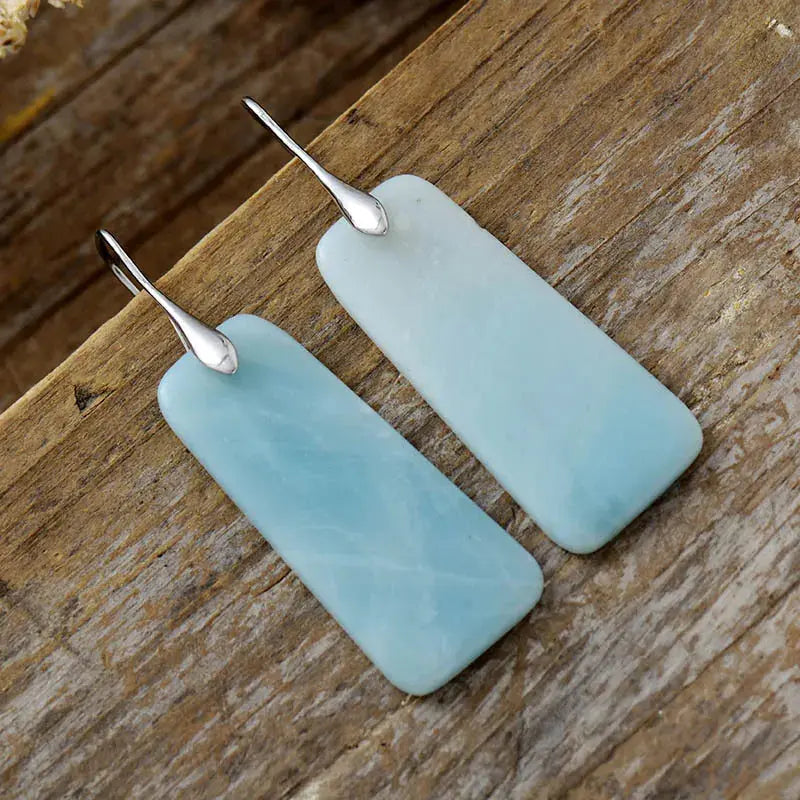 Natural Amazonite Drop Earrings