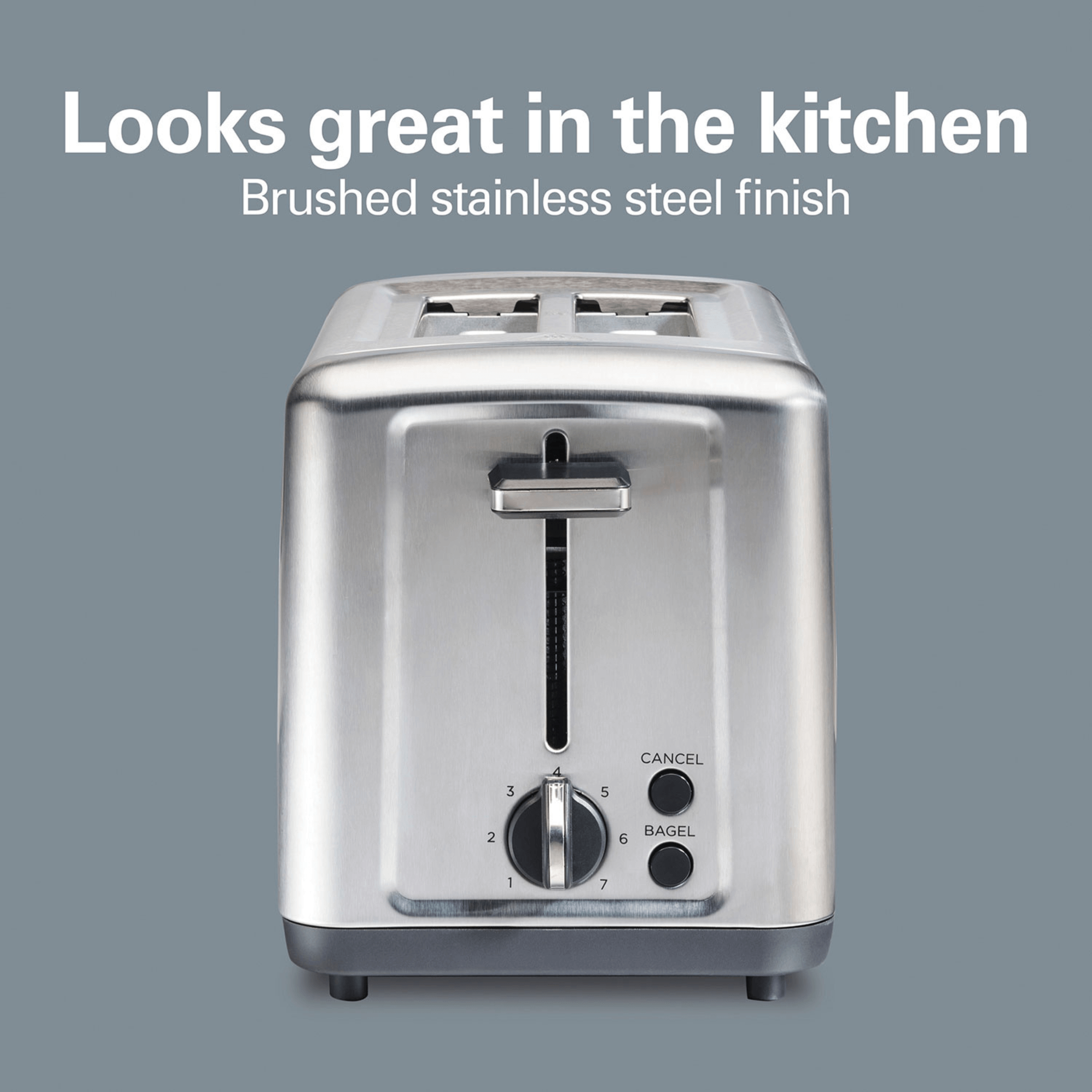 Hamilton Beach Brushed Stainless Wide-Slot 2-Slice Toaster