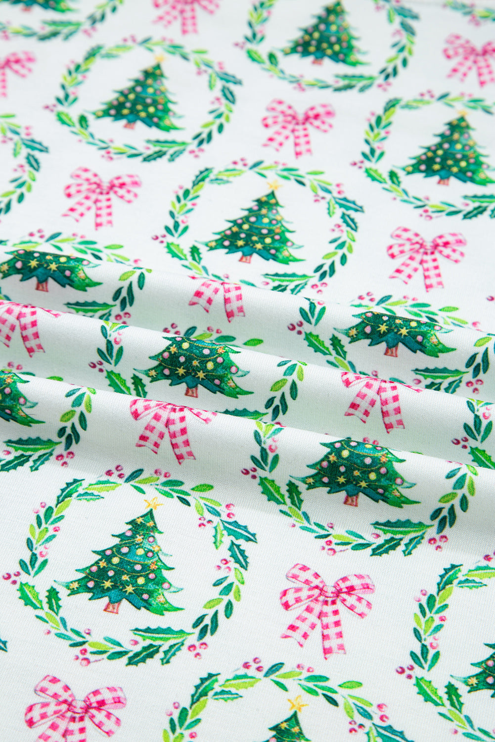 Bow Christmas Tree Top and Pants Lounge Set