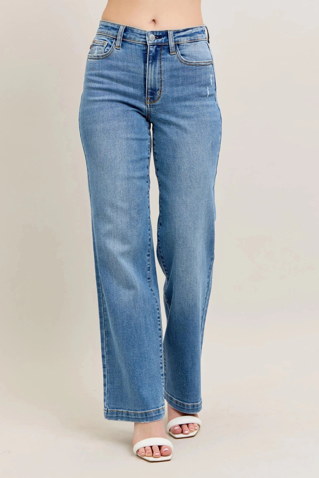 Full Size/Plus Size High Waist Straight Leg Judy Blue Jeans