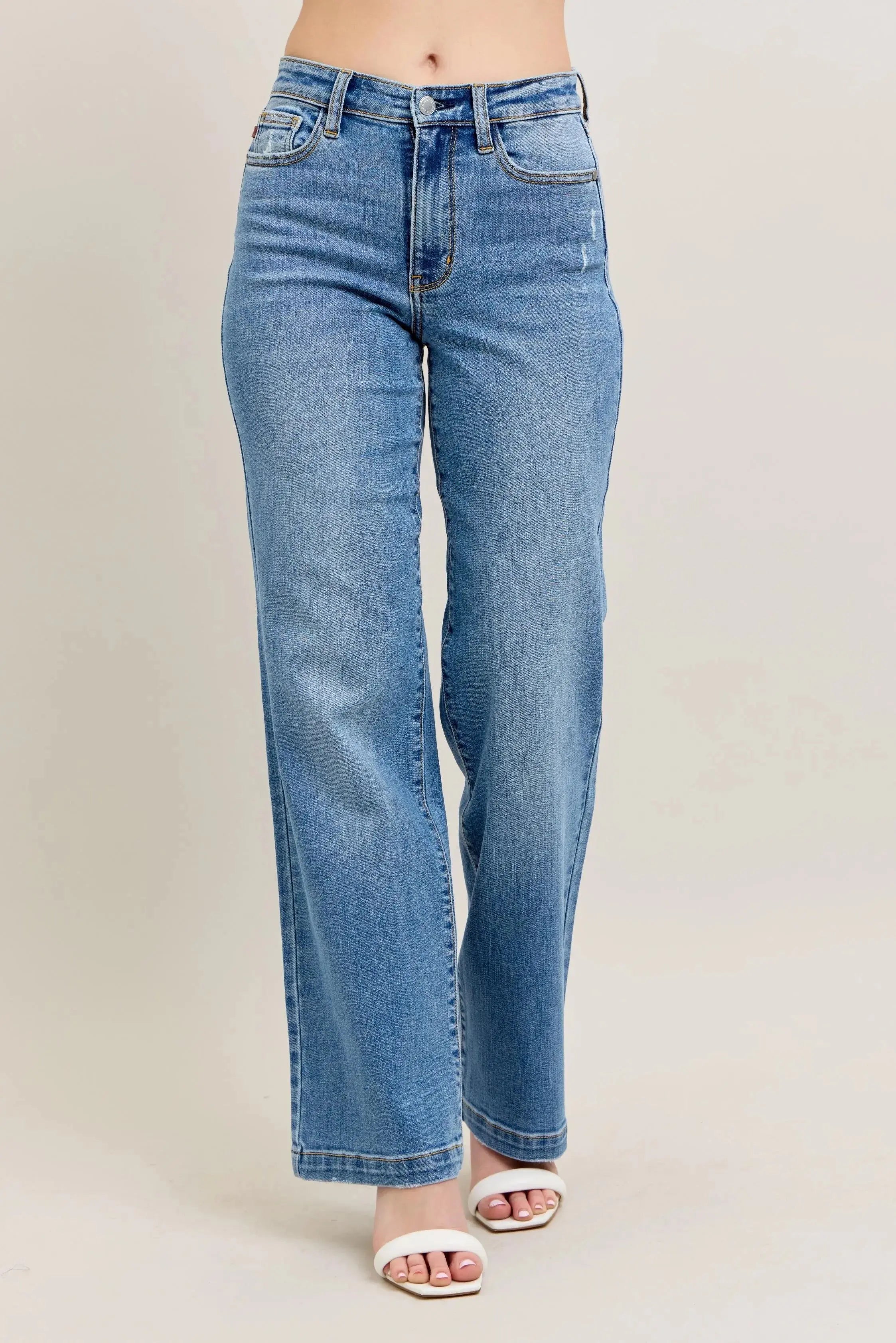 Full Size/Plus Size High Waist Straight Leg Judy Blue Jeans