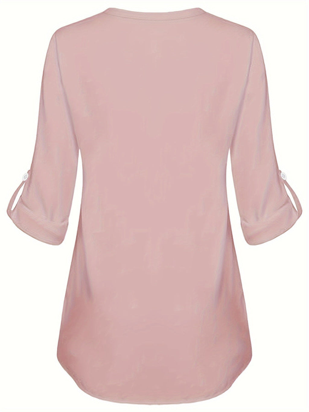 Women's Pearl Button Blouse - Long Sleeved Casual Versatile Top