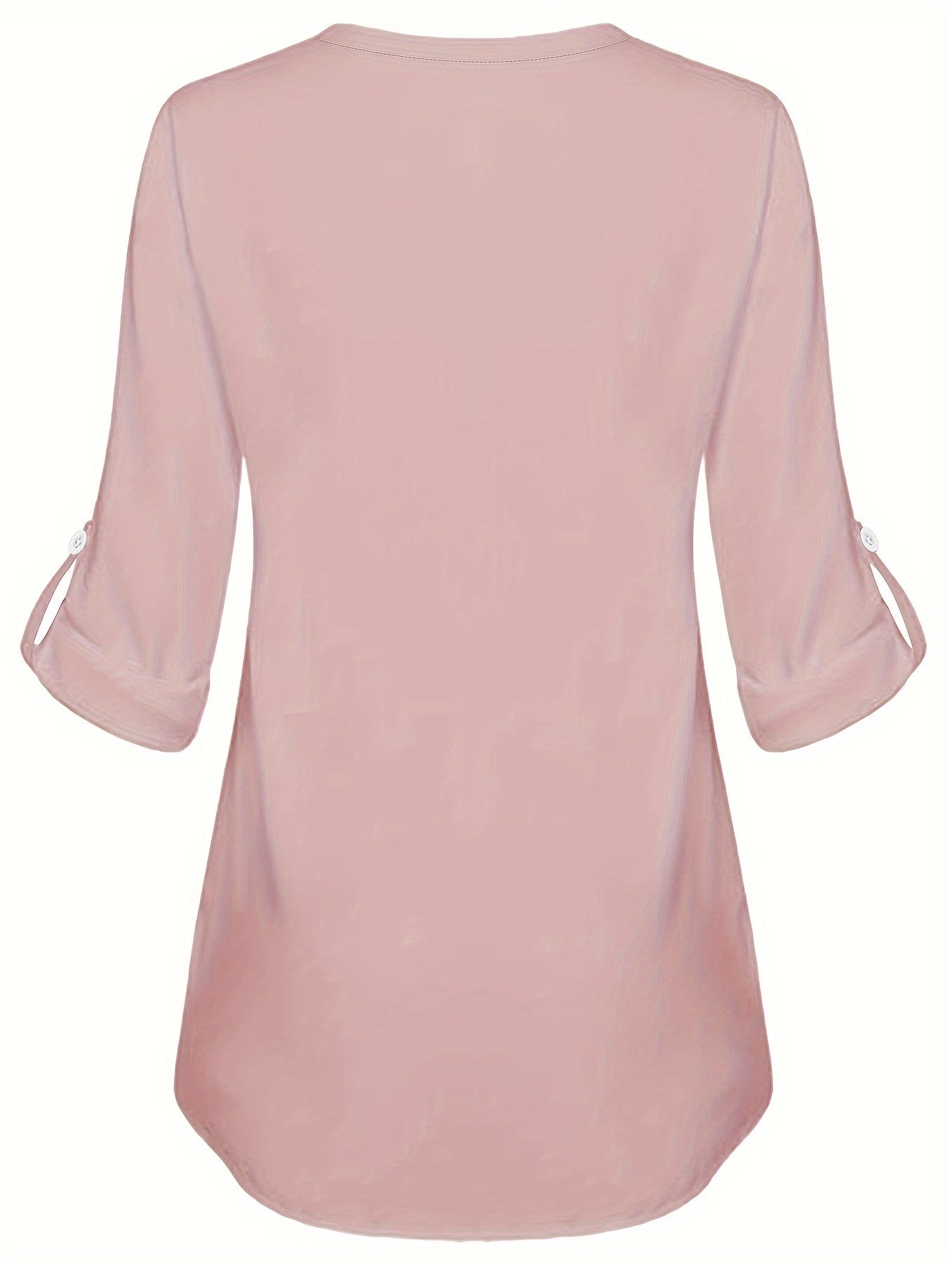 Women's Pearl Button Blouse - Long Sleeved Casual Versatile Top