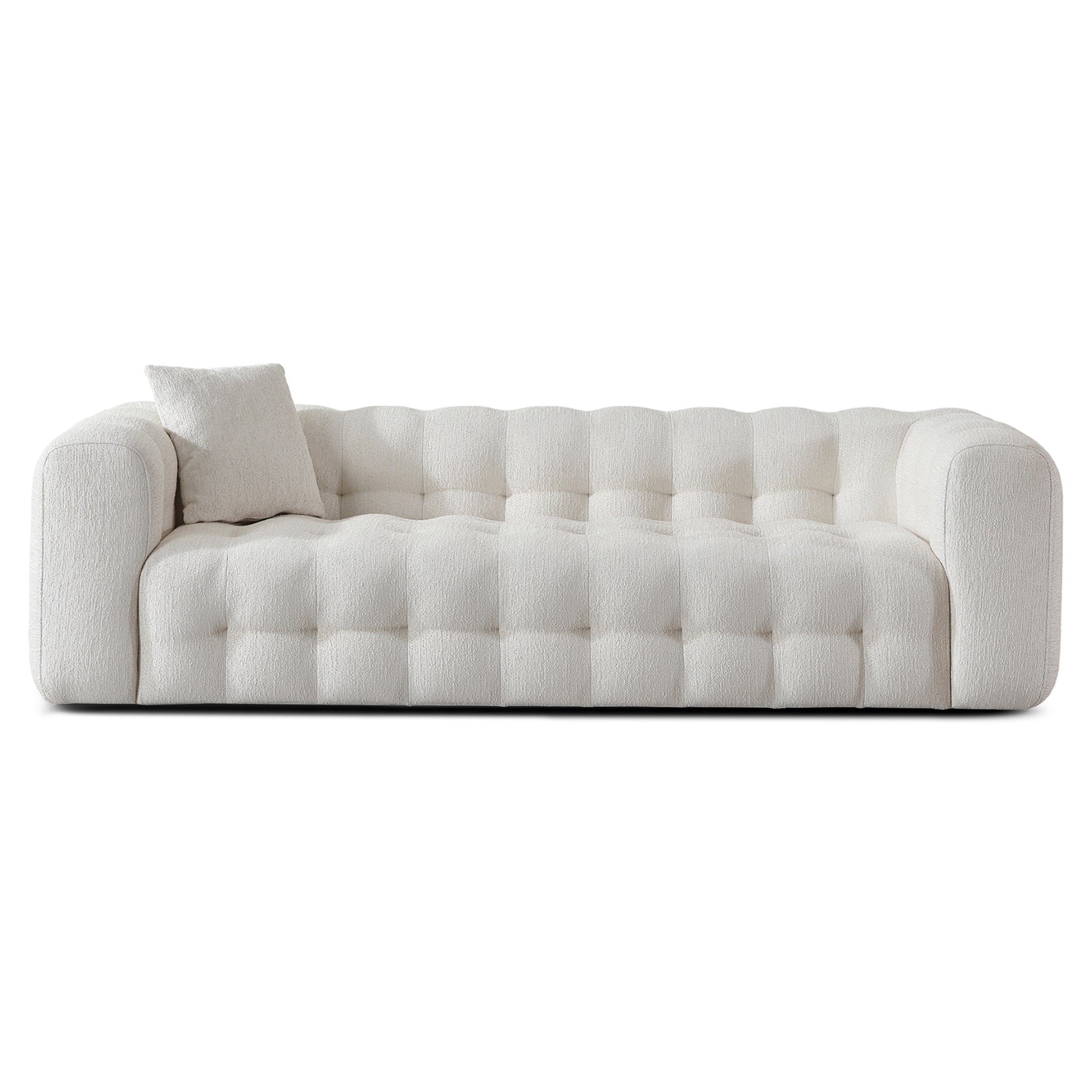 Eden Modern Tufted Chesterfield Cream Boucle Sofa – Designer Sofa – Cu