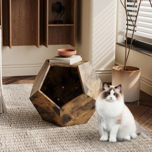 25.98'' Modern Pet Furniture Cat Carrier, Sofa Side Table, Planter MDF Multifunctional Furniture, Burmese Sumac