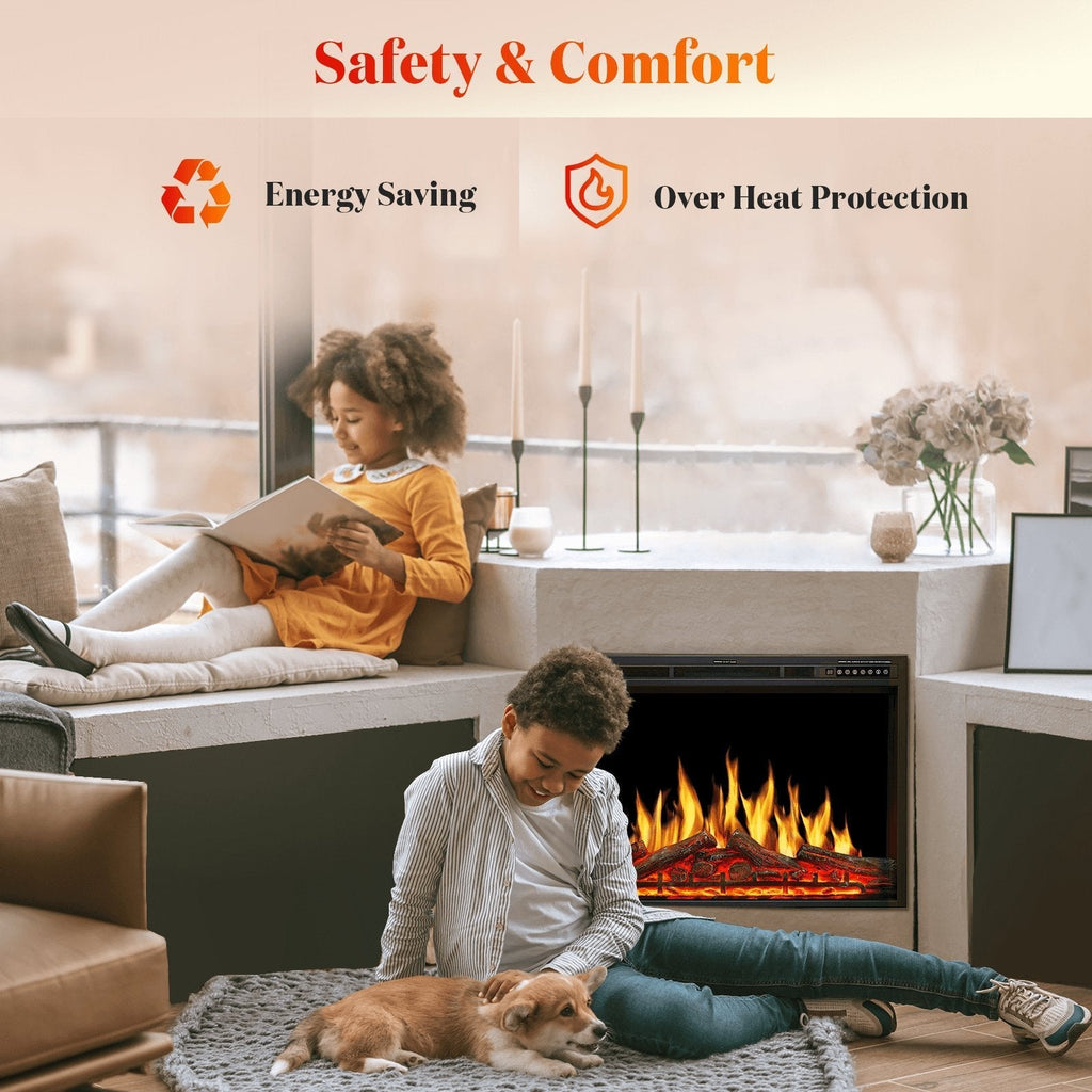 Electric Fireplace Insert Adjuatble Flame Colors 936A,939A,936BXB,939BXB