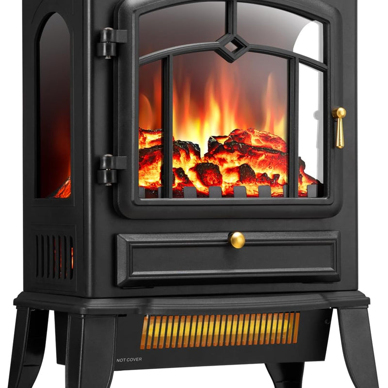 Electric Fireplace Stove Heater with Thermostat Control 520232