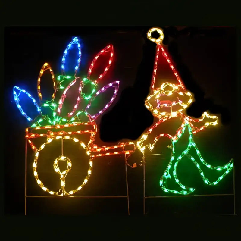 Elf with Cart of Lights