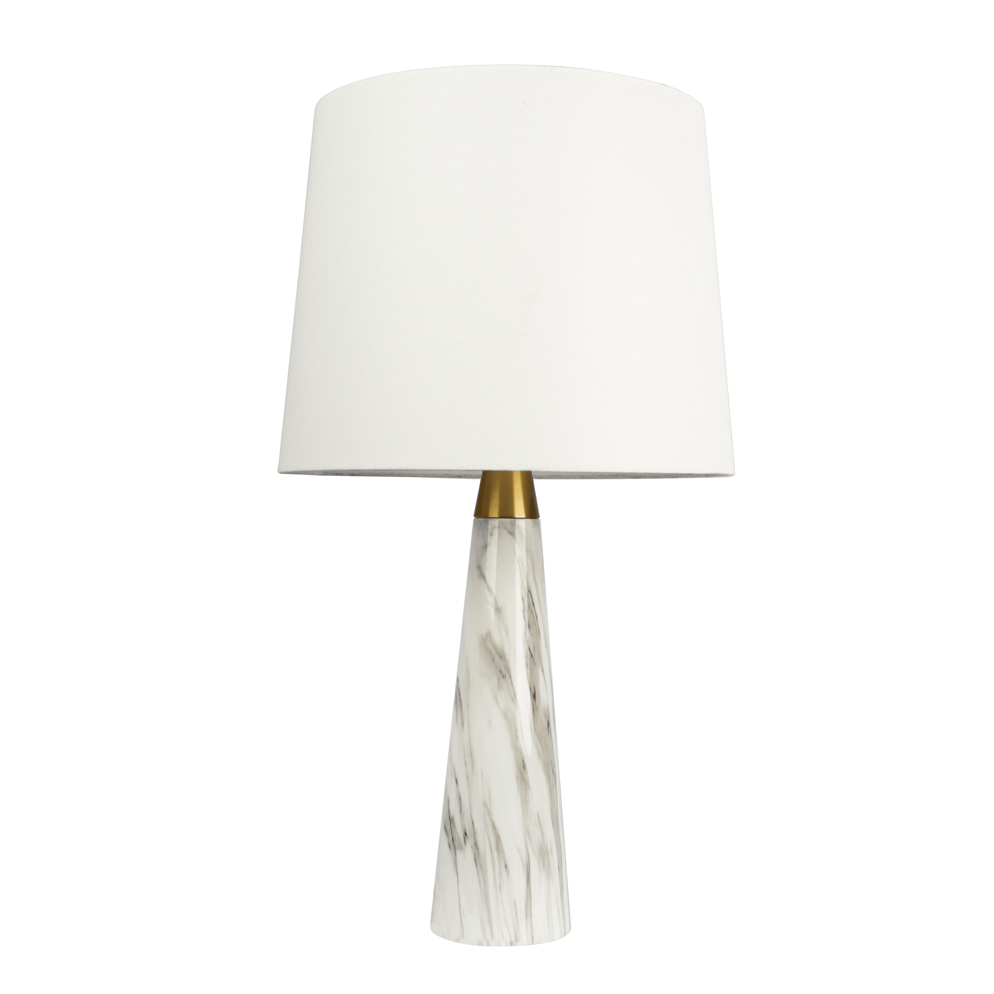 Enclave Hydro Black Table Lamp with On/Off Switch Faux Marble Base Fab