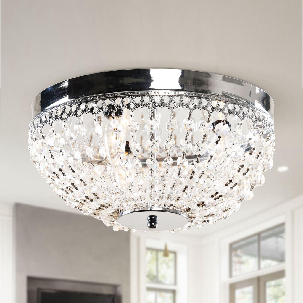 14" Erhard 3-Light Chrome Flush Mount Light