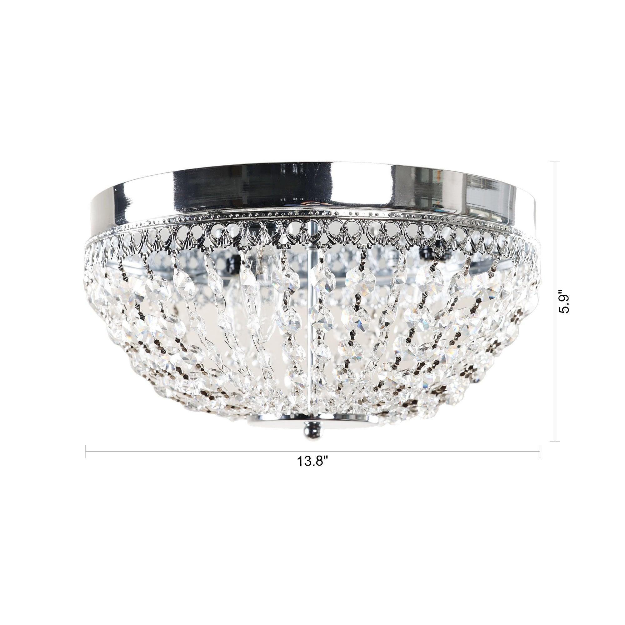 14" Erhard 3-Light Chrome Flush Mount Light