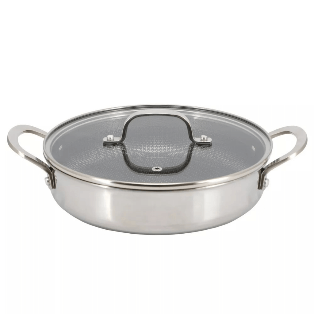 Better Chef 9-Inch 3-Ply Stainless Steel Nonstick Deep Fry Pan with Lid