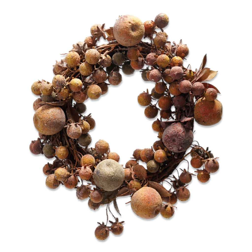 Faux Apples & Berries Autumn Wreath