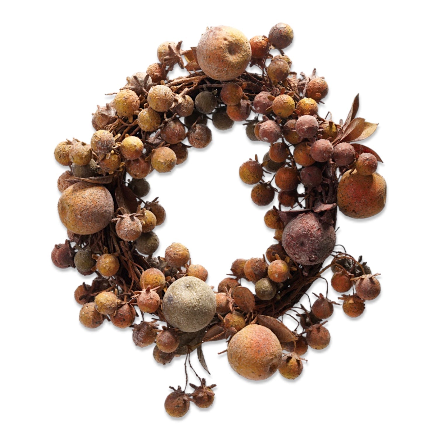 Faux Apples & Berries Autumn Wreath