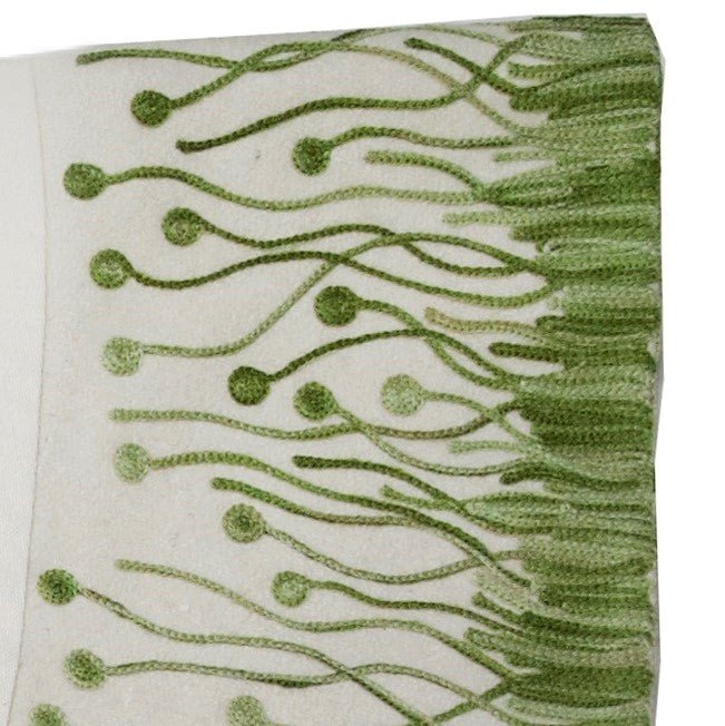 Handmade Flora Christmas Tree Skirt Green Arcadia Home