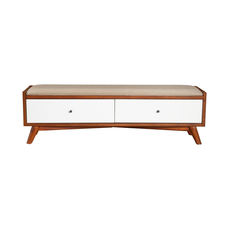 Flynn Bench, Chestnut/White