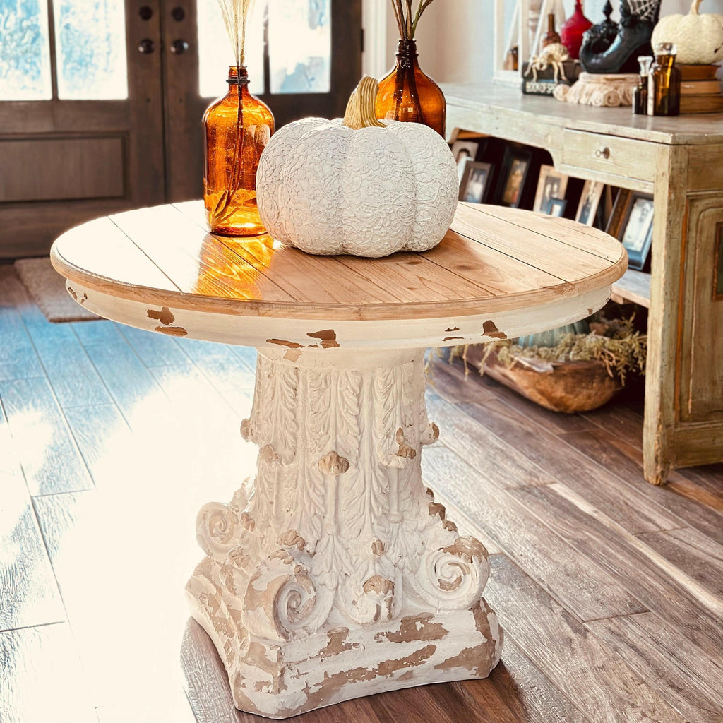 French Country Pedestal Table