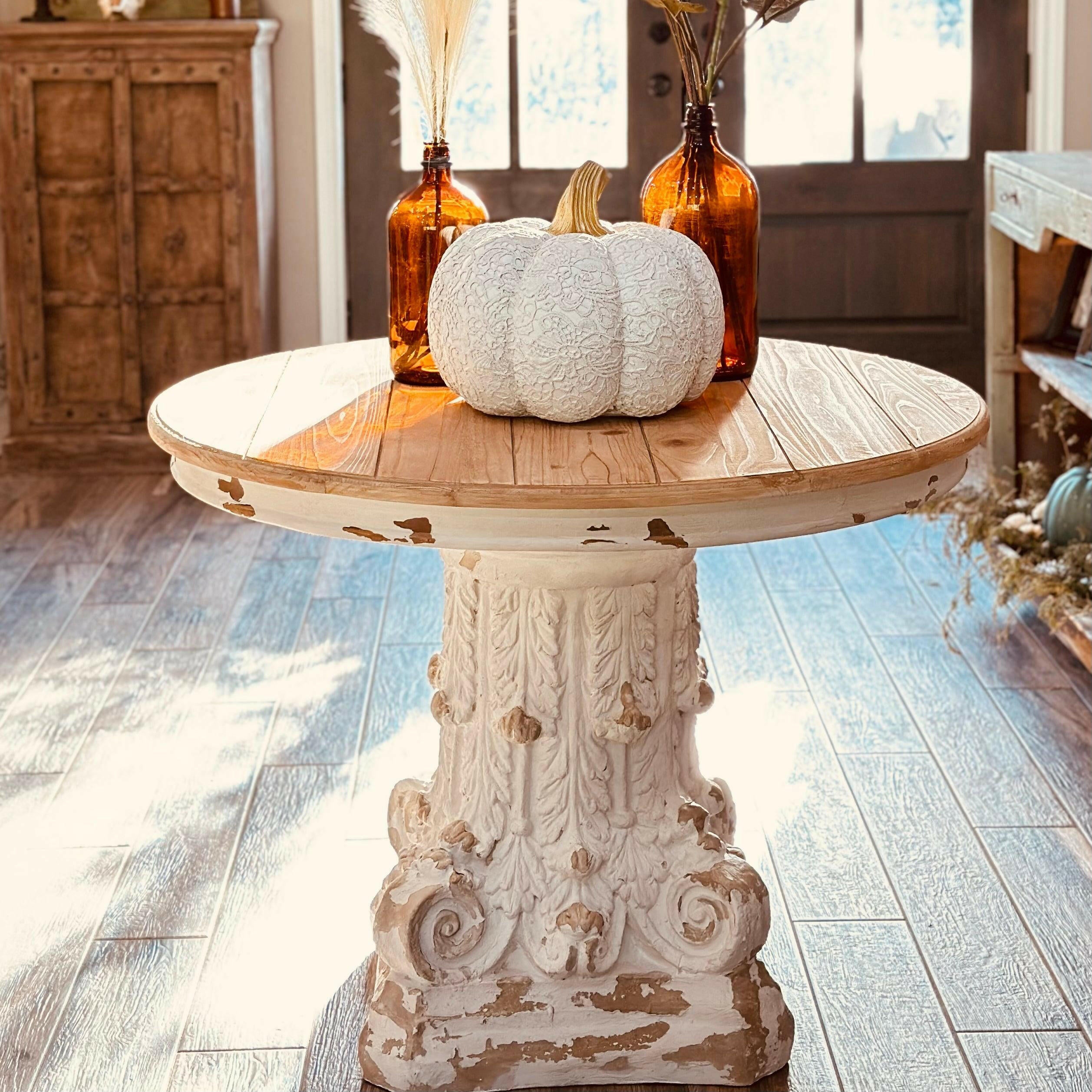 French Country Pedestal Table