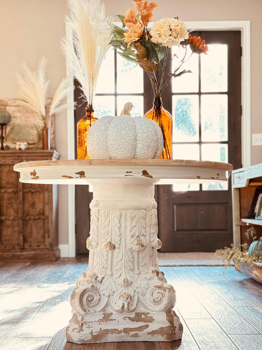 French Country Pedestal Table