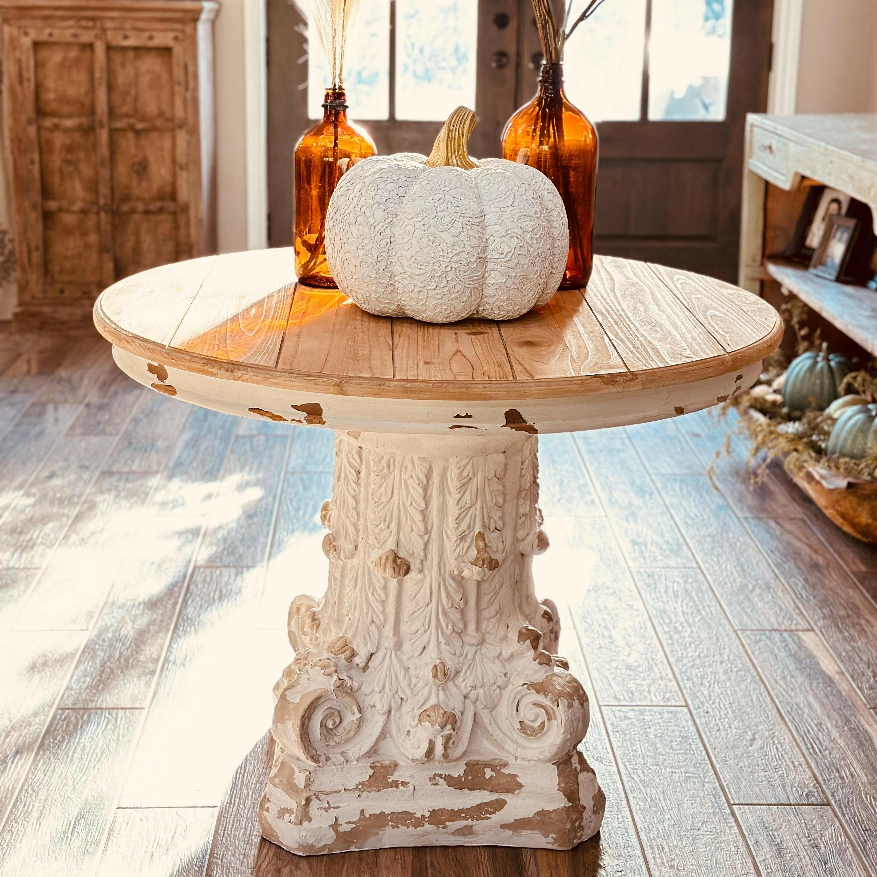 French Country Pedestal Table