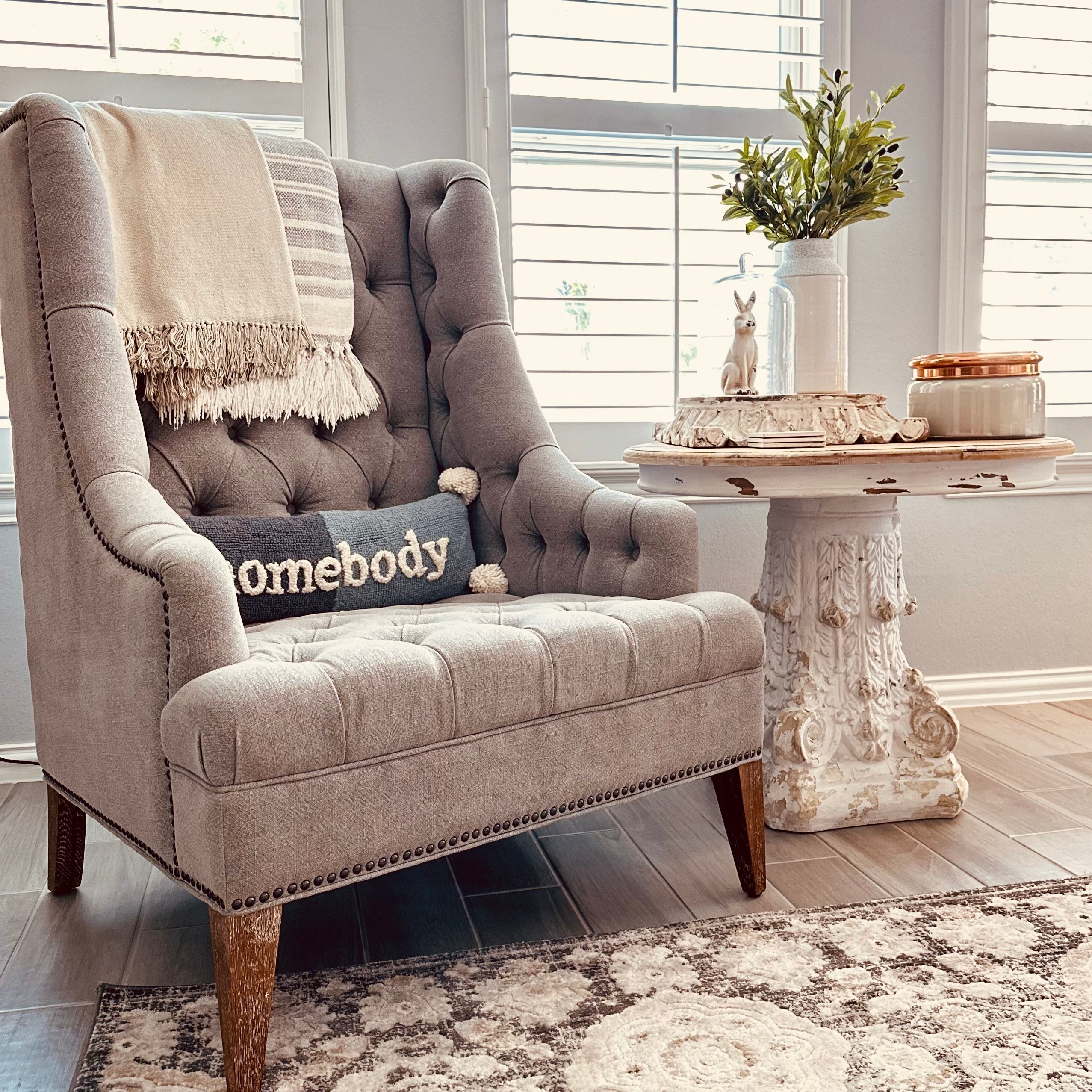 French Country Pedestal Table