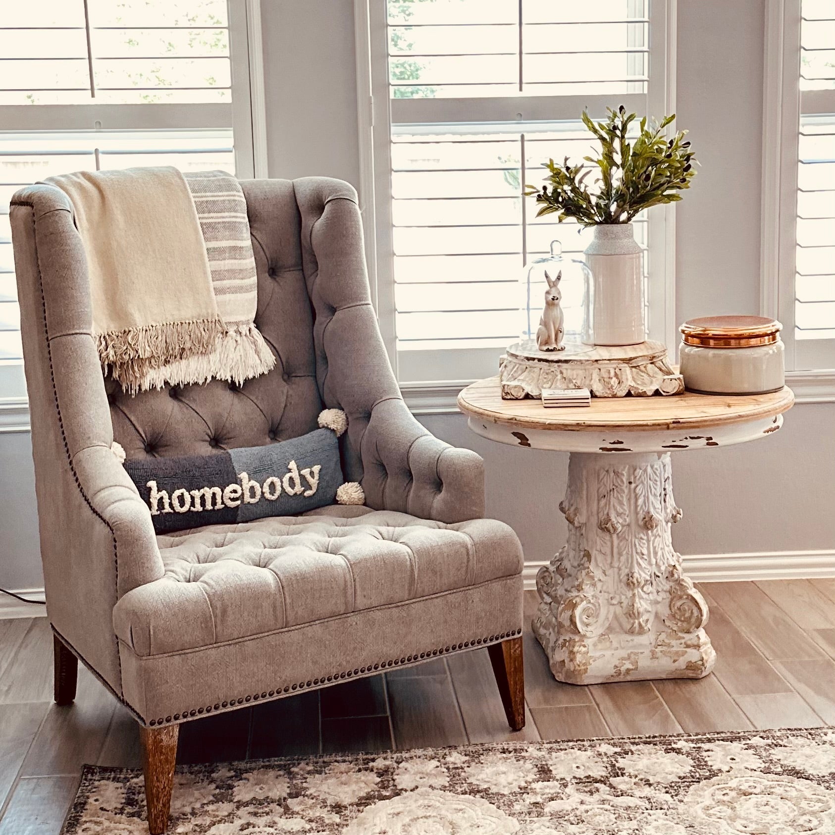 French Country Pedestal Table