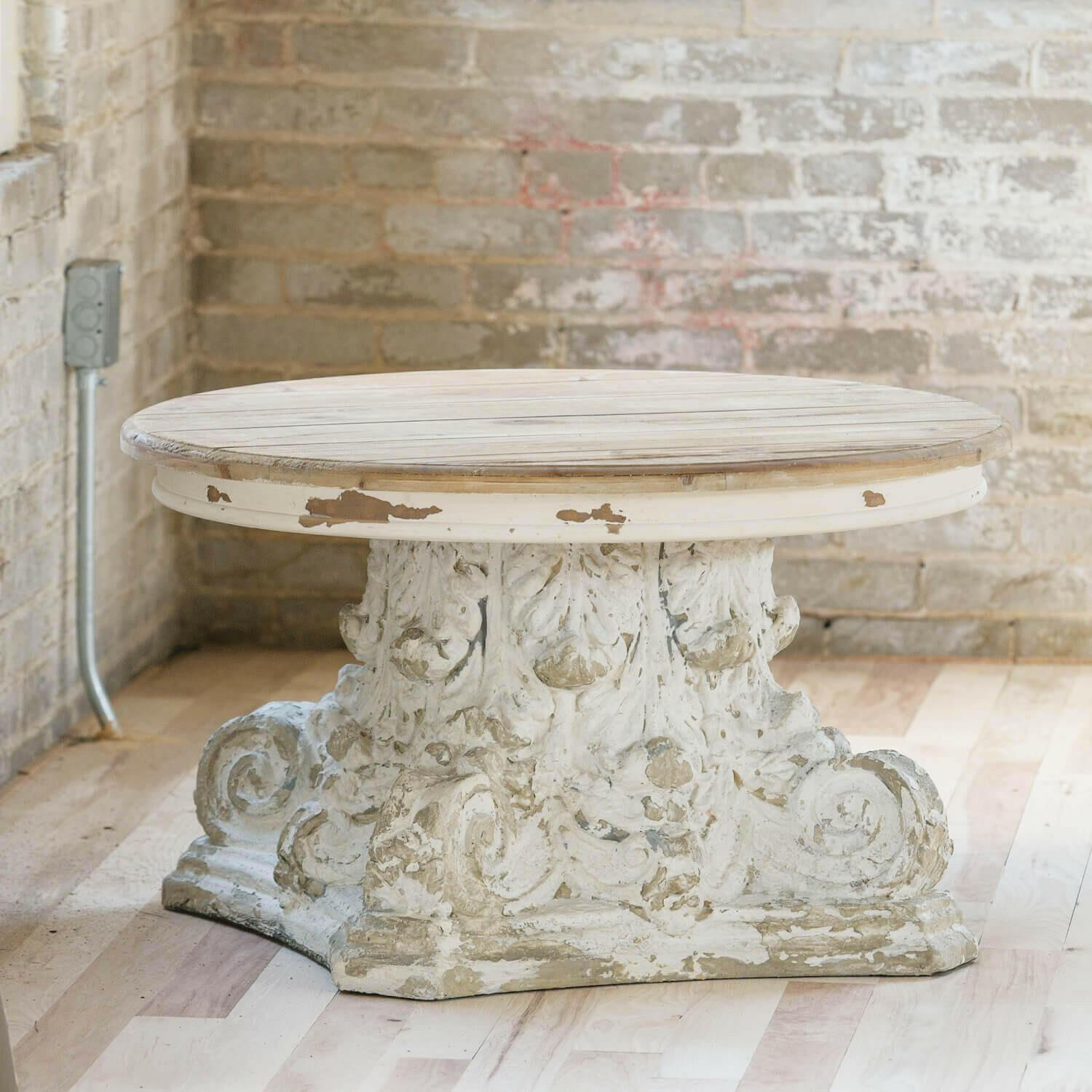 French Country Pedestal Table