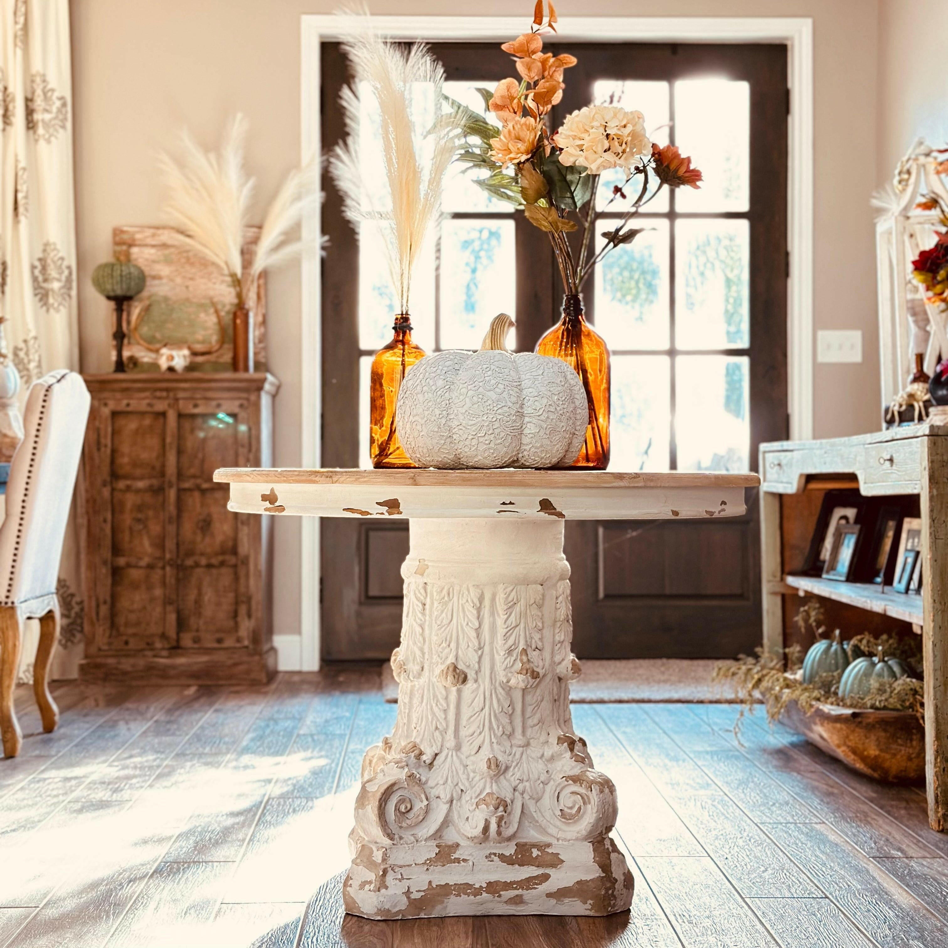 French Country Pedestal Table