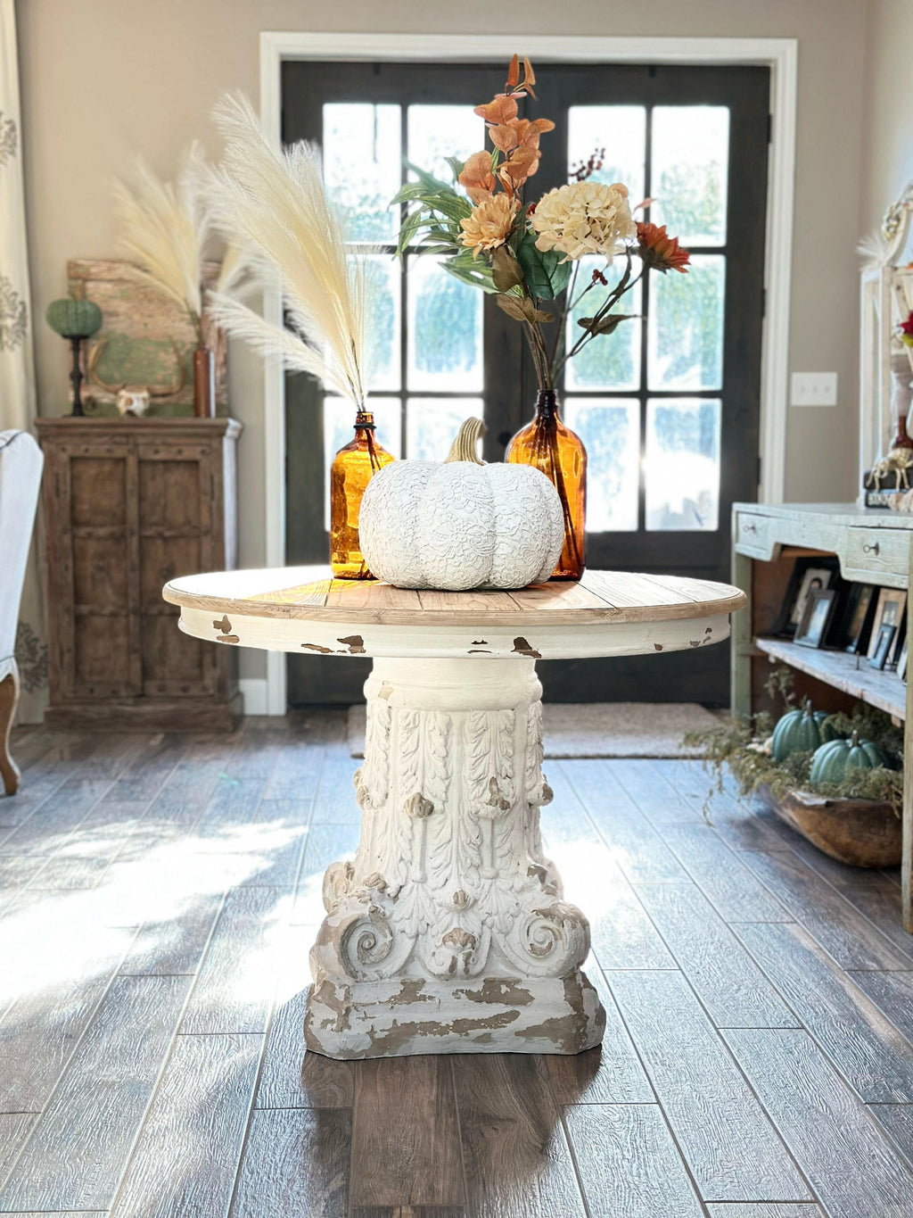 French Country Pedestal Table