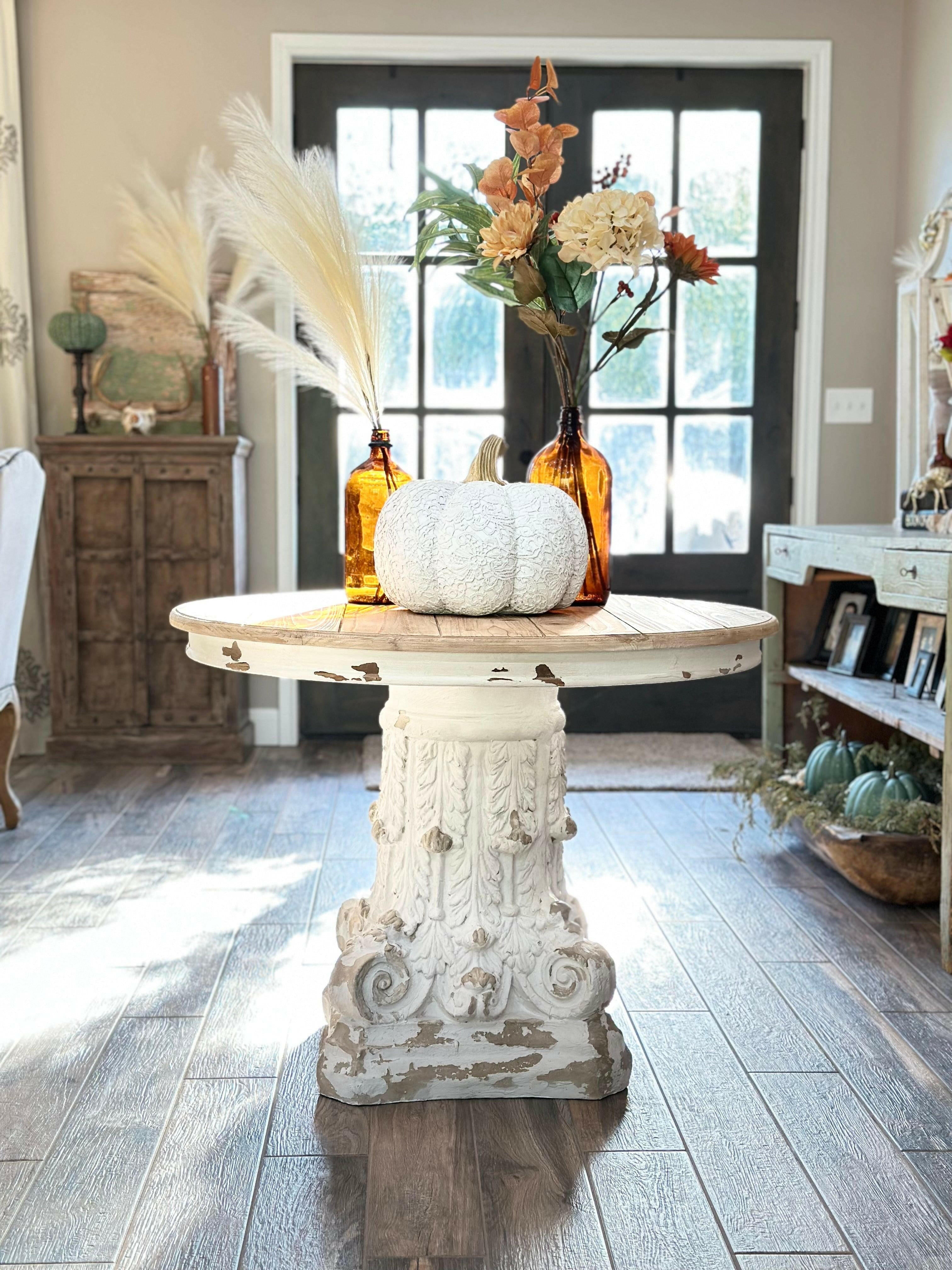 French Country Pedestal Table
