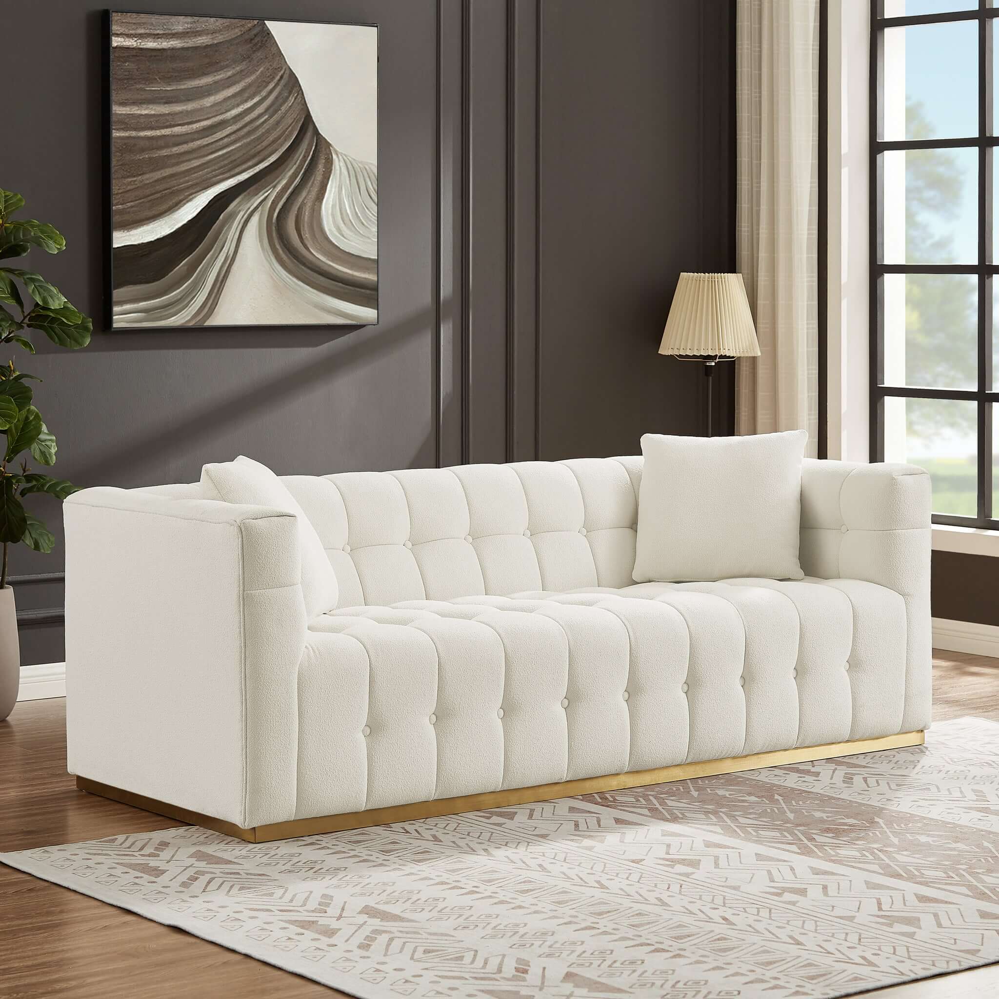 Eleanor  Sofa Beige Boucle – Designer Sofa – Curated by SHOPLOBBIE | F