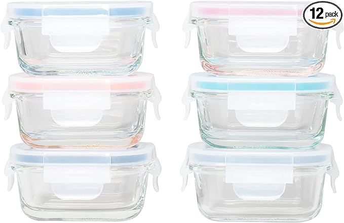 Mini Glass Container Set - Rectangular