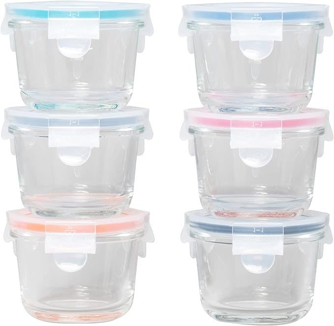 Mini Glass Container Set - Round