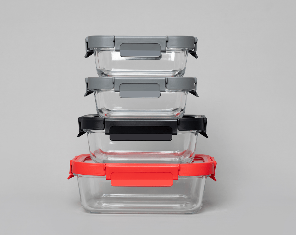 Glass Containers & Lids - Rectangular