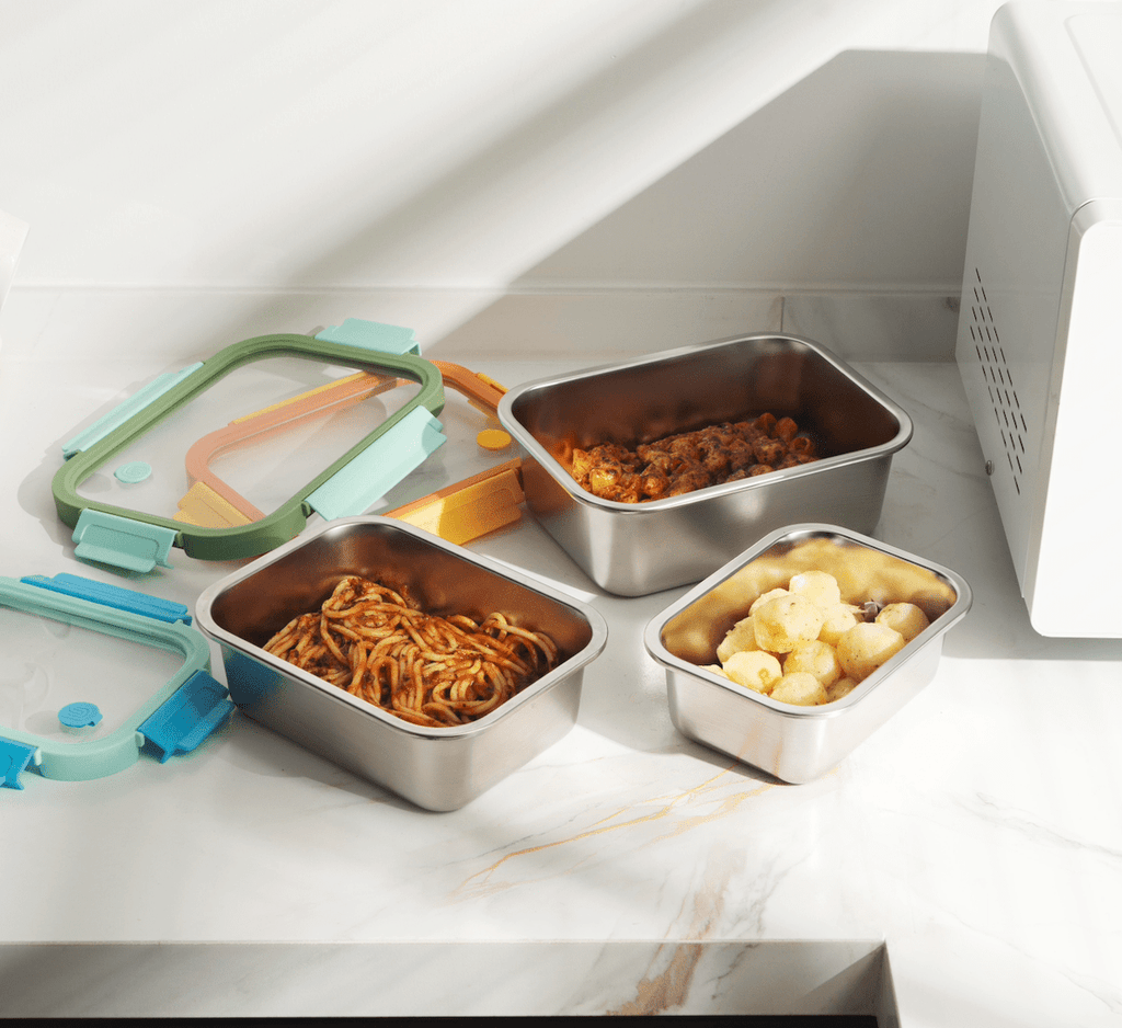 Multicolor Microwave Safe Stainless Steel Set