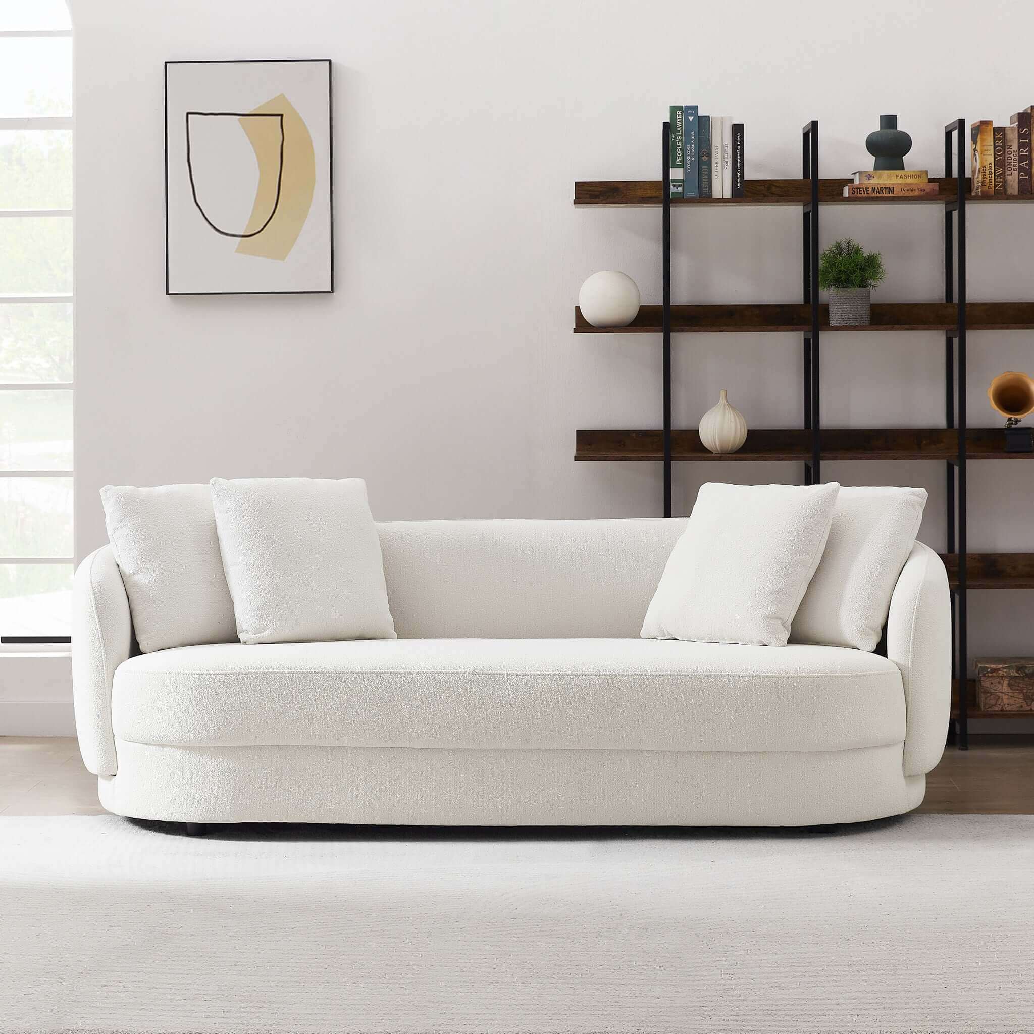 Dylan Modern French Beige Boucle Sofa – Designer Sofa – Curated by SHO