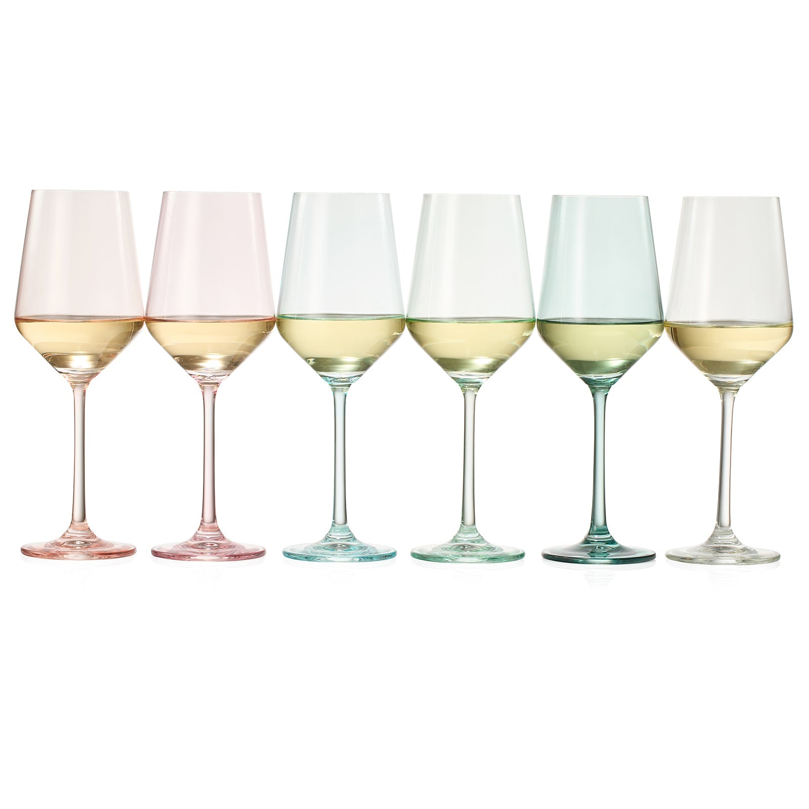 Colorata Stemmed Wine Glassware, Set of 6