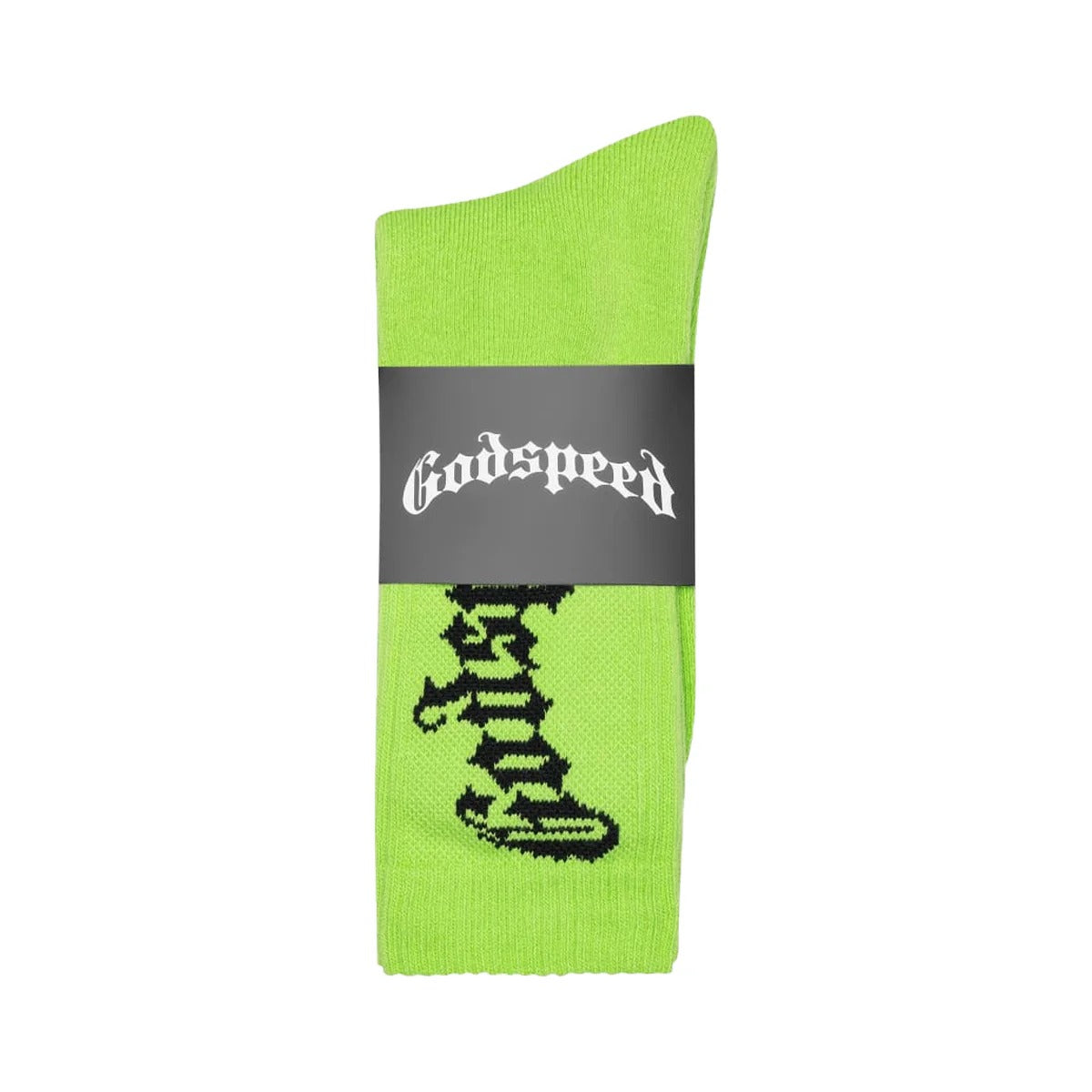 Godspeed Mens OG Logo Socks Neon Lime
