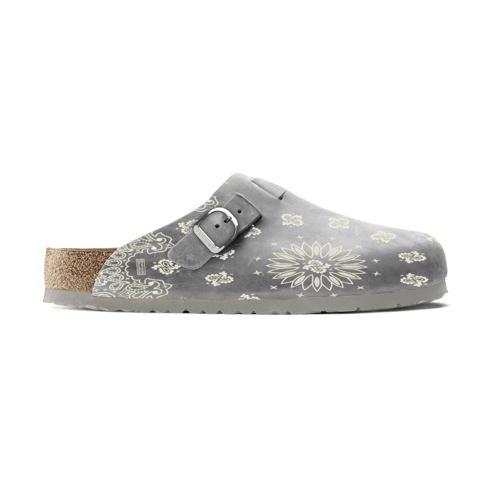 Bravest Studios Grey Paisley Clogs