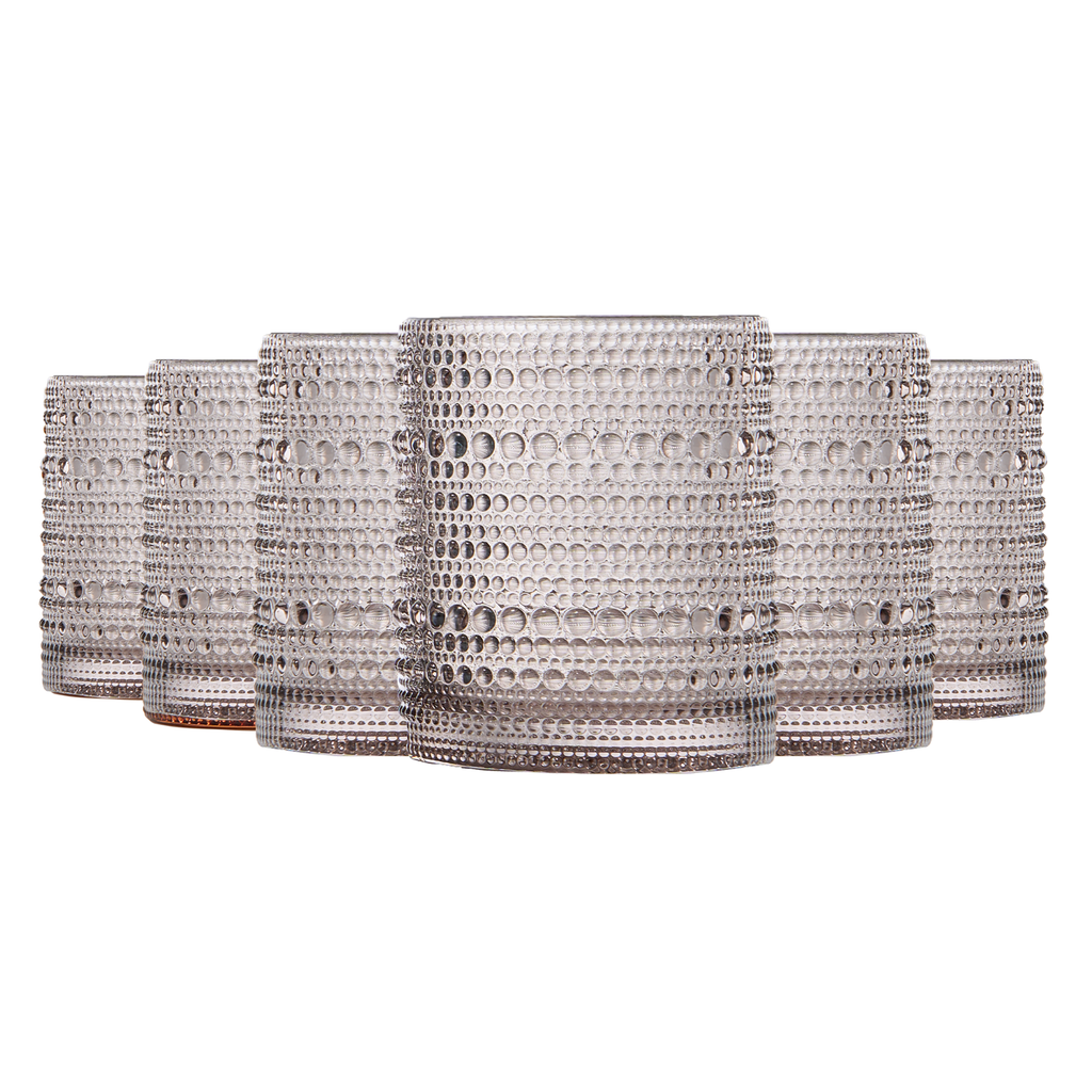 Tonal Hobnail Lowball Glassware, Set of 6