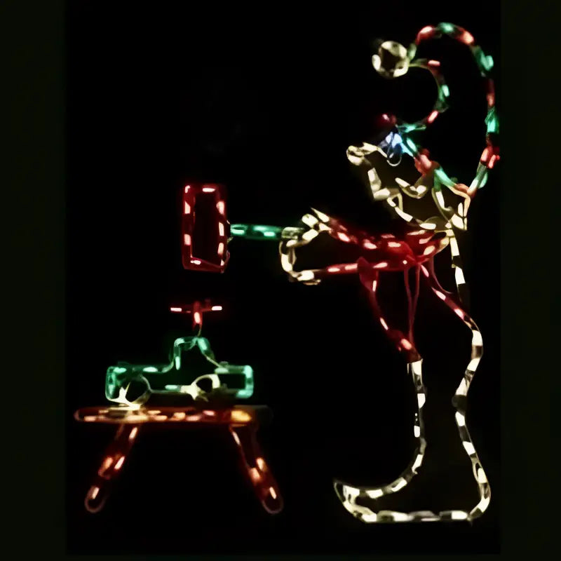 Hammering Elf with Toy Animated