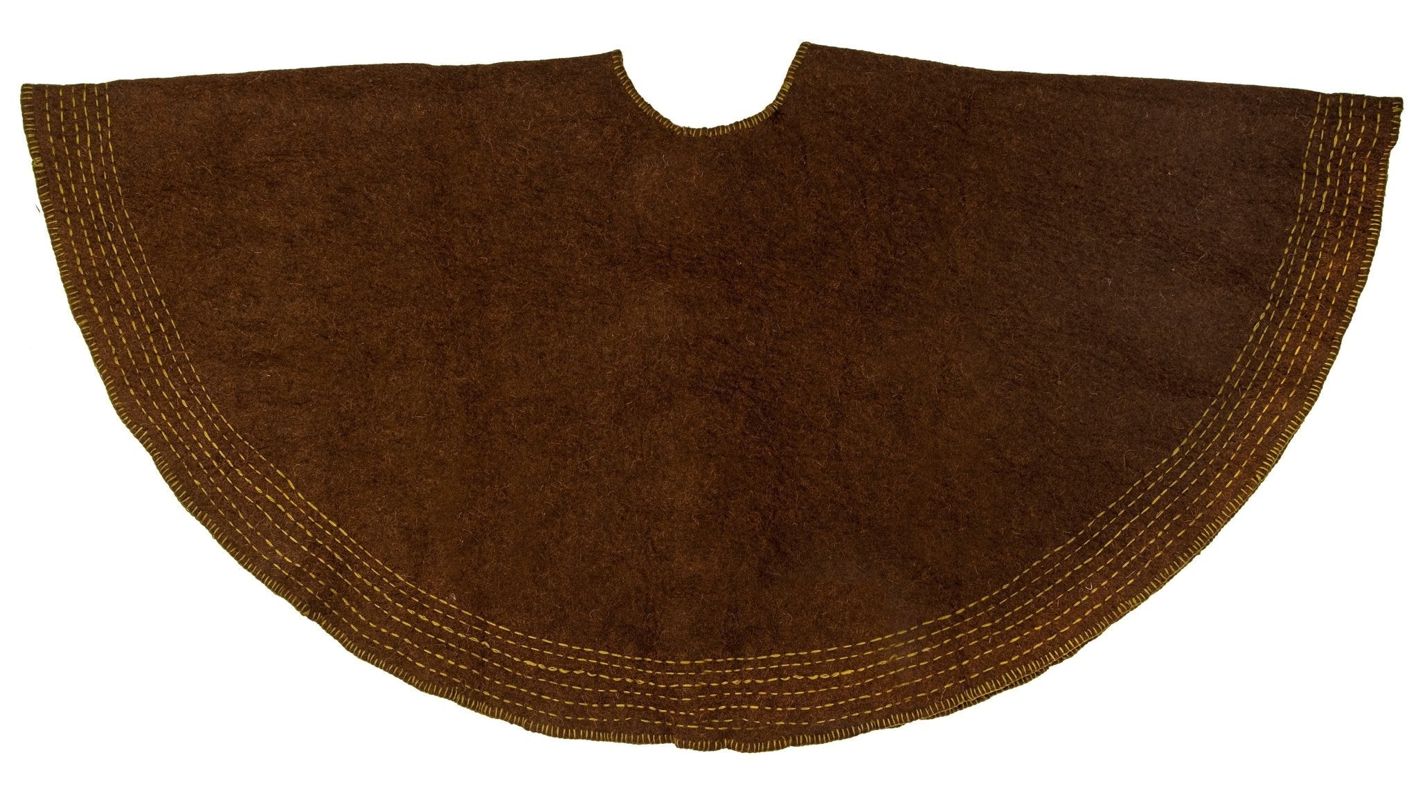 Handmade White House Design Quilted Edge Christmas Tree Skirt Felt 60" Arcadia Home