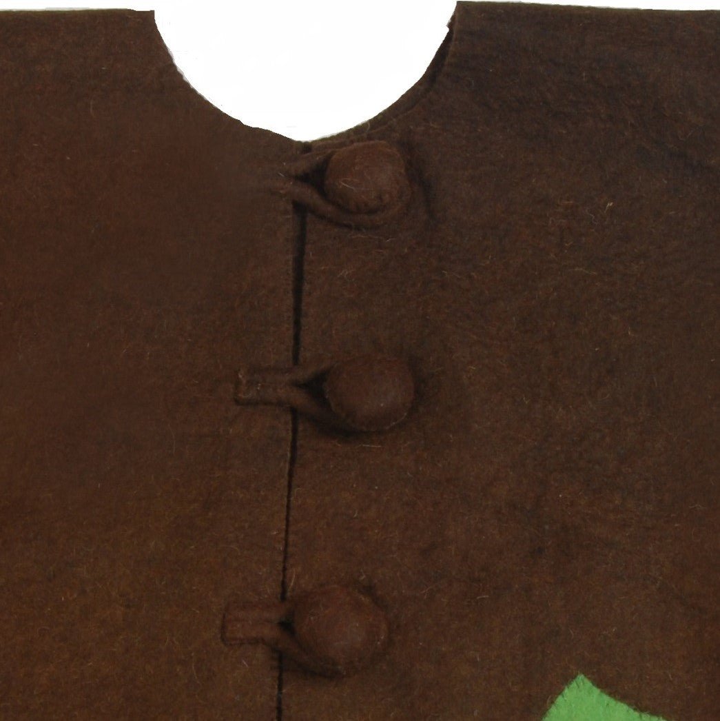 Handmade Rustic Trees Brown Felt Christmas Tree Skirt 60" Arcadia Home
