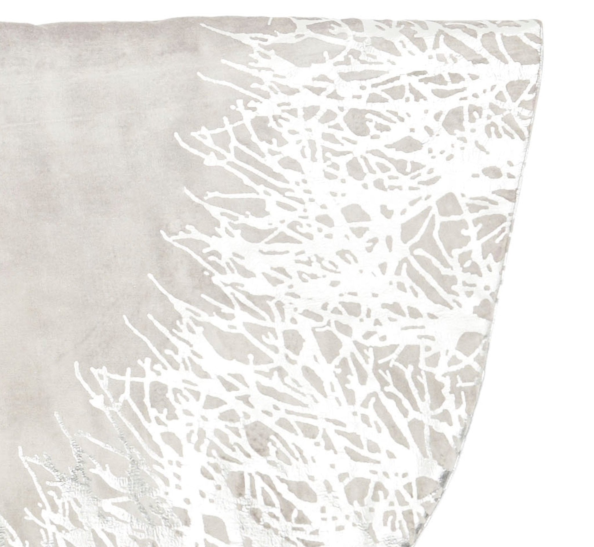 Handmade Christmas Tree Skirt Gray Velvet - Burnout - 60" Arcadia Home